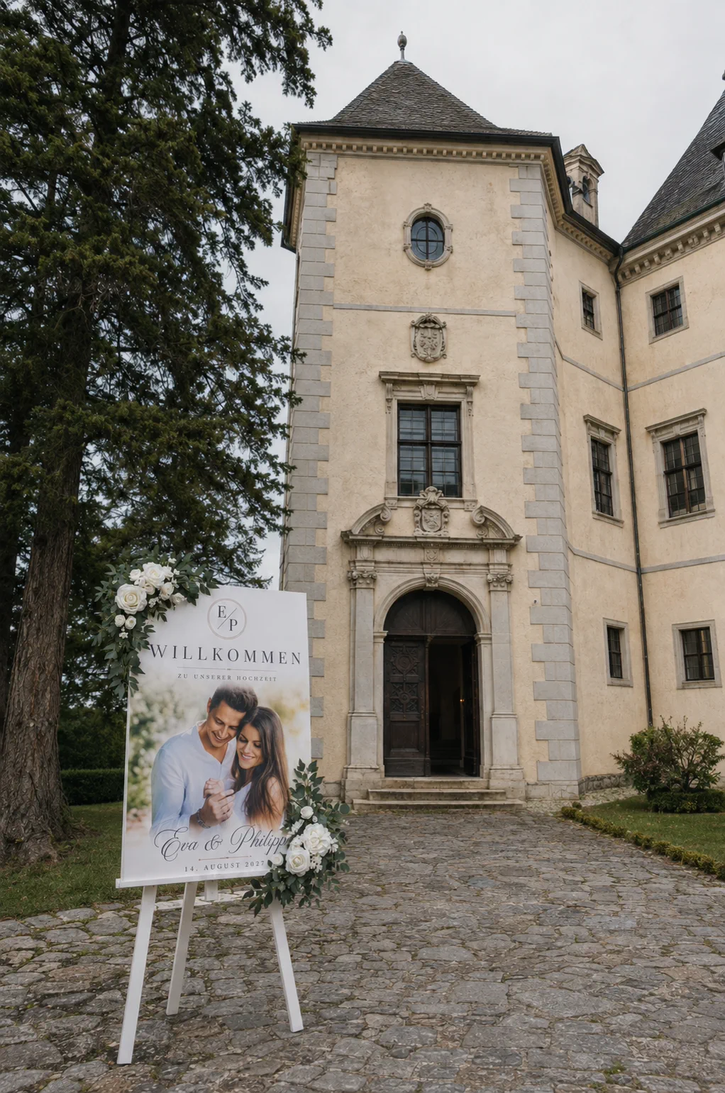 Willkommen am Schlosseingang